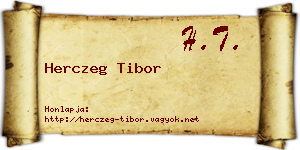 Herczeg Tibor névjegykártya